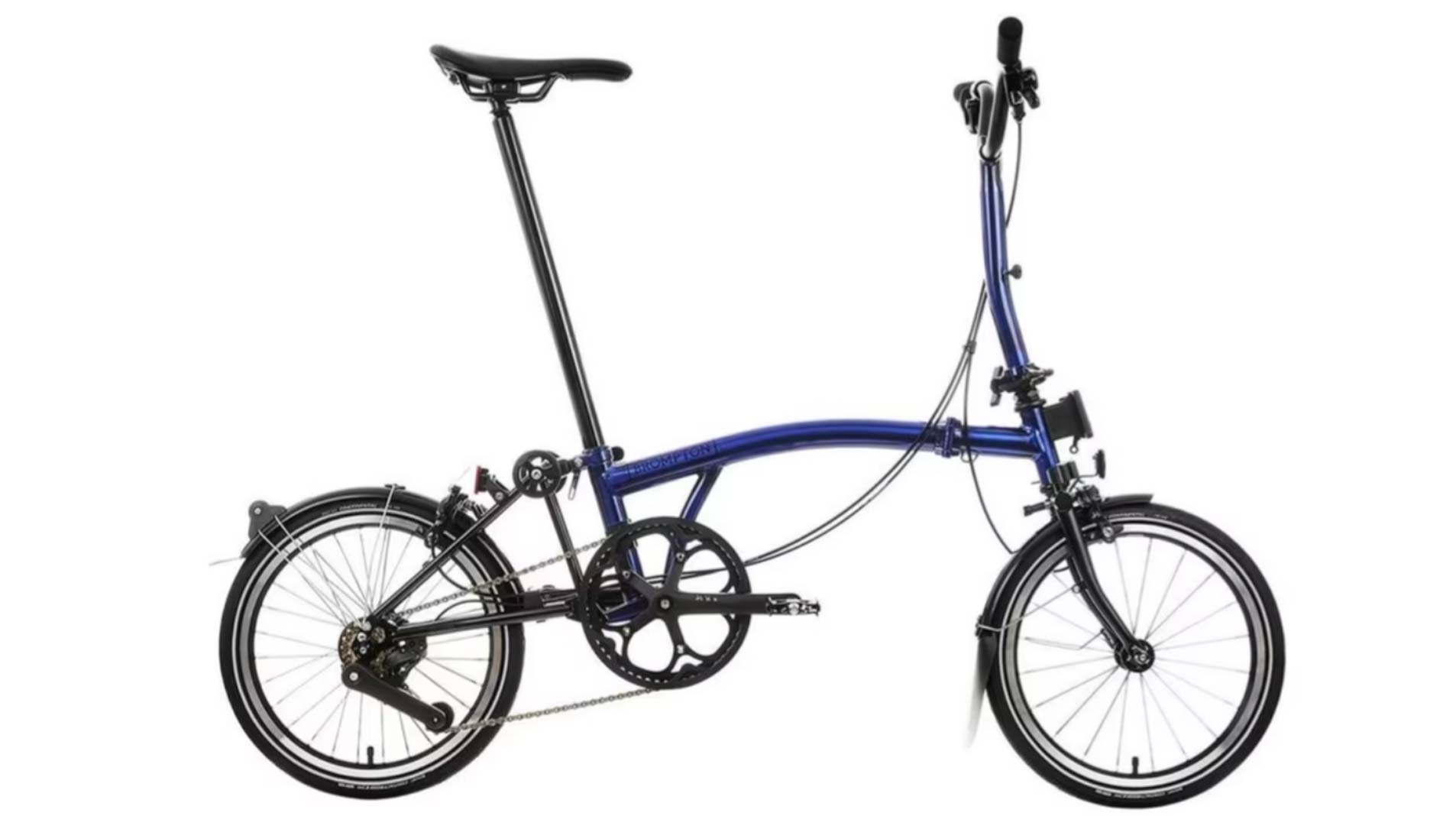 Brompton P-Line 4 Gang M-Lenker, bolt blue laquer